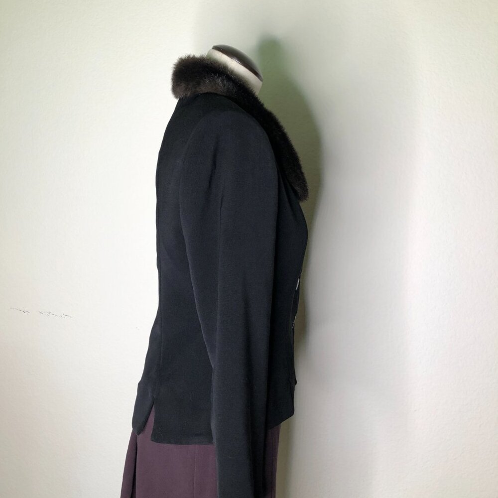Gorgeous, "Jessica Howard" Faux Fur Collared Jacket, Pre-Owned - Picture 5 of 6